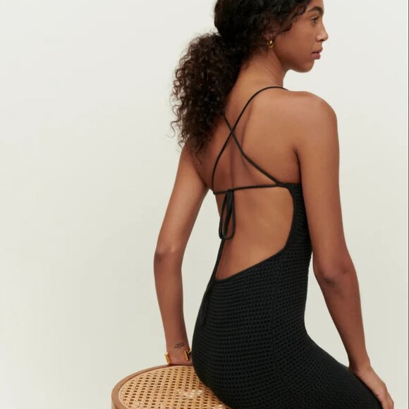Reformation Alexina Dress Black Size Small - Picture 3 of 9